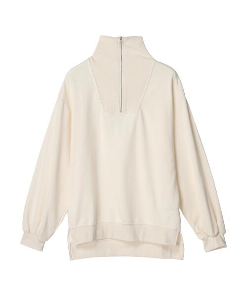 Green Parks(グリーンパークス)の「スタンドハーフジッププルオーバー(パーカー・レディース・ライトベージュ/ネイビー/グリーン・FREE)」の19枚目の写真