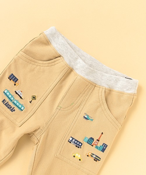 kladskap（クレードスコープ）の「乗り物ロング丈ストレートパンツ（その他パンツ・キッズ・ベージュ/ネイビー・90cm/100cm/80ｃｍ/110cm/120cm/130cm）」の5枚目の写真