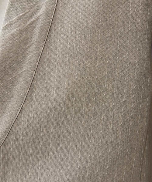 MICHEL KLEIN HOMME (ミッシェルクランオム)の「ストライプジャケット(ノーカラージャケット・メンズ・ブラック/ベージュ・MEDIUM/LARGE/X-LARGE)」の12枚目の写真