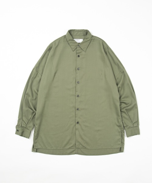 OURET（オーレット）の「エアリーレーヨンツイル ボックスドルマンシャツ（シャツ/ブラウス・メンズ・ブラック/ブラウン/グリーン系その他・2）」の3枚目の写真