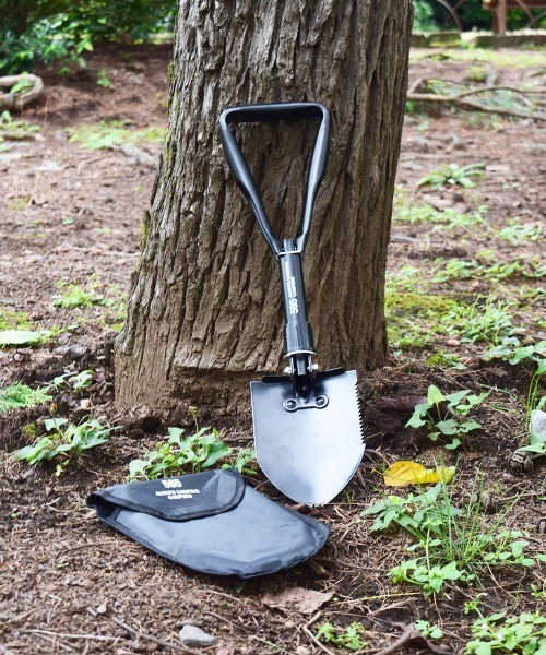 entre square(アントレスクエアー)の「bcl/585 フォーダブル マルチ シャベル ピッケル ポータブル 折り畳み(アウトドアグッズ・レディース・カーキ/ブラック・ONE SIZE)」の1枚目の写真