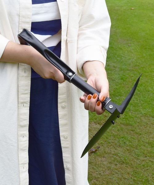 entre square(アントレスクエアー)の「bcl/585 フォーダブル マルチ シャベル ピッケル ポータブル 折り畳み(アウトドアグッズ・レディース・カーキ/ブラック・ONE SIZE)」の19枚目の写真