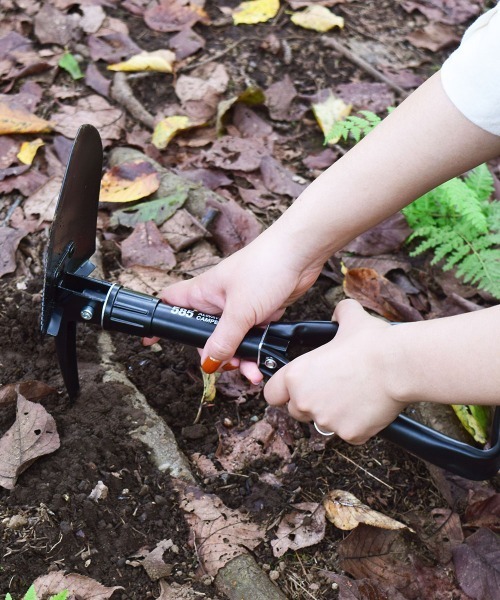 entre square(アントレスクエアー)の「bcl/585 フォーダブル マルチ シャベル ピッケル ポータブル 折り畳み(アウトドアグッズ・レディース・カーキ/ブラック・ONE SIZE)」の20枚目の写真