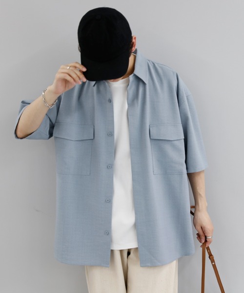 テックリネンCPOショートスリーブシャツ