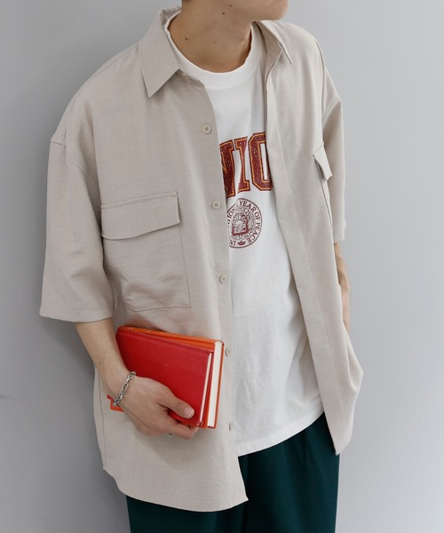 テックリネンCPOショートスリーブシャツ