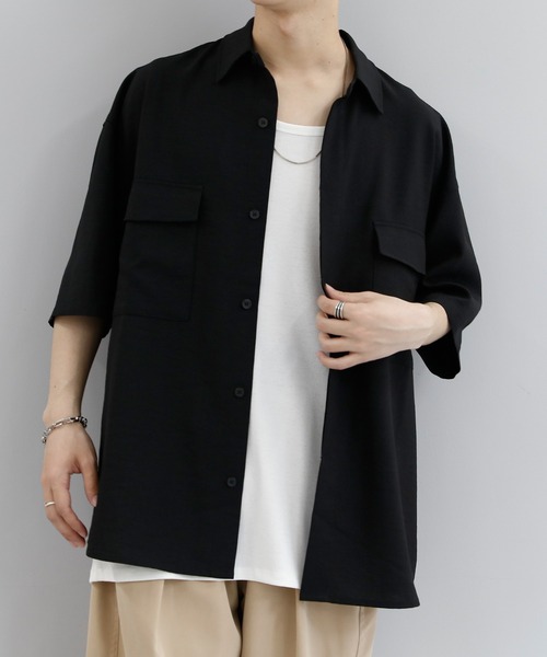 テックリネンCPOショートスリーブシャツ