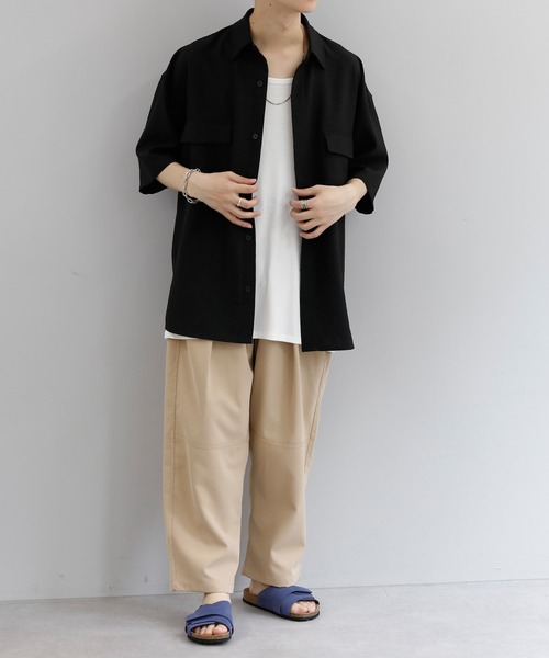 テックリネンCPOショートスリーブシャツ