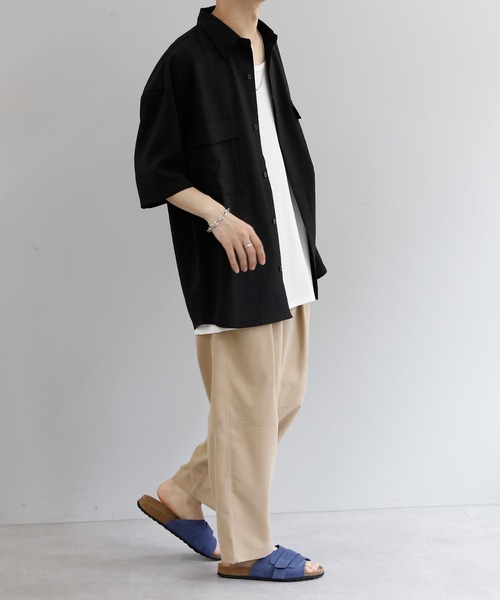 テックリネンCPOショートスリーブシャツ