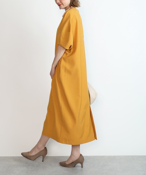 PICCIN（ピッチン）の「コクーンスリーブタックワンピース（ワンピース・レディース・ブラック/イエロー/ブルー・M）」の4枚目の写真