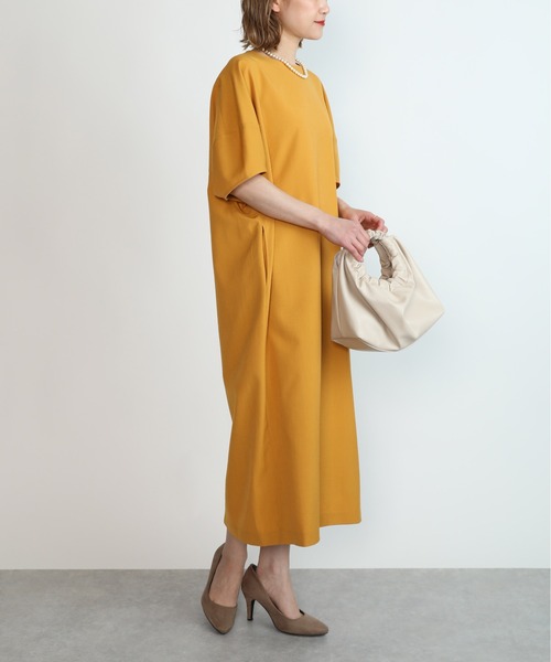 PICCIN（ピッチン）の「コクーンスリーブタックワンピース（ワンピース・レディース・ブラック/イエロー/ブルー・M）」の6枚目の写真