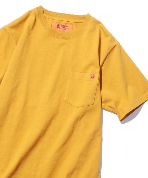 UNIVERSAL OVERALL(ユニバーサルオーバーオール)の「UNIVERSAL OVERALL/ユニバーサルオーバーオール POCKET TEE_PIGMENTDYE ポケットTピグメント 半袖Tシャツ(Tシャツ/カットソー・メンズ・ベージュ/オリーブ/サックスブルー/マスタード・M/XL/L)」の2枚目の写真
