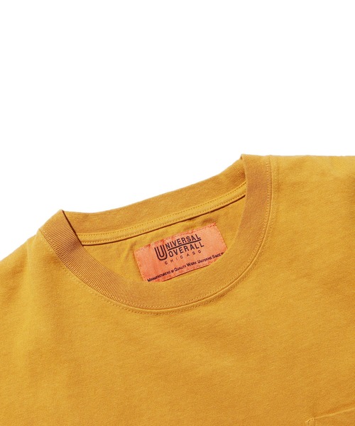 UNIVERSAL OVERALL(ユニバーサルオーバーオール)の「UNIVERSAL OVERALL/ユニバーサルオーバーオール POCKET TEE_PIGMENTDYE ポケットTピグメント 半袖Tシャツ(Tシャツ/カットソー・メンズ・ベージュ/オリーブ/サックスブルー/マスタード・M/XL/L)」の7枚目の写真