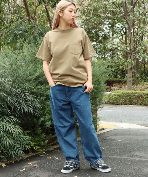 UNIVERSAL OVERALL(ユニバーサルオーバーオール)の「UNIVERSAL OVERALL/ユニバーサルオーバーオール POCKET TEE_PIGMENTDYE ポケットTピグメント 半袖Tシャツ(Tシャツ/カットソー・メンズ・ベージュ/オリーブ/サックスブルー/マスタード・M/XL/L)」の15枚目の写真