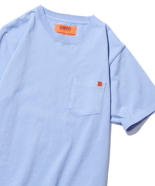 UNIVERSAL OVERALL(ユニバーサルオーバーオール)の「UNIVERSAL OVERALL/ユニバーサルオーバーオール POCKET TEE_PIGMENTDYE ポケットTピグメント 半袖Tシャツ(Tシャツ/カットソー・メンズ・ベージュ/オリーブ/サックスブルー/マスタード・M/XL/L)」の20枚目の写真