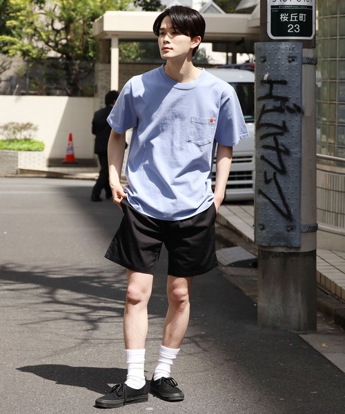 UNIVERSAL OVERALL(ユニバーサルオーバーオール)の「UNIVERSAL OVERALL/ユニバーサルオーバーオール POCKET TEE_PIGMENTDYE ポケットTピグメント 半袖Tシャツ(Tシャツ/カットソー・メンズ・ベージュ/オリーブ/サックスブルー/マスタード・M/XL/L)」の22枚目の写真