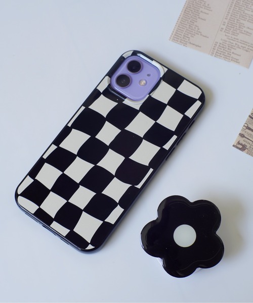 Port(ポート)の「フラワー スタンド グリップ付き iPhone ケース ( 11 / 12 / 12pro / 13 / 13pro )_(スマホケース/カバー・レディース・アイボリー/ブラック/ブラック系その他・B/D/C/E/A)」の9枚目の写真