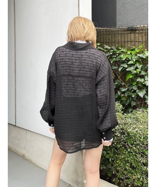 ENVYM(アンビー)の「プリーテッドルーズSH(シャツ/ブラウス・レディース・ホワイト/ブラック/グリーン・FREE)」の21枚目の写真