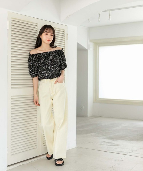 小花柄プリントオフショルブラウス（Tシャツ/カットソー）｜fifth