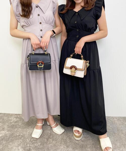 INGNI(イング)の「BIGカラーフリルティアード/ワンピース(ワンピース・レディース・ブラック/グレー系その他・M)」の12枚目の写真