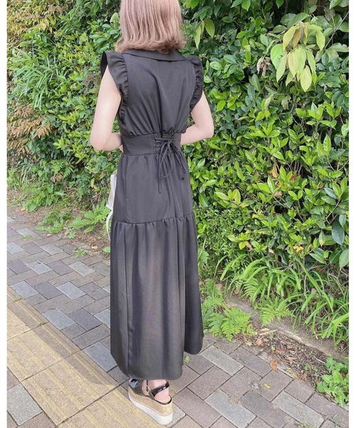 INGNI(イング)の「BIGカラーフリルティアード/ワンピース(ワンピース・レディース・ブラック/グレー系その他・M)」の22枚目の写真