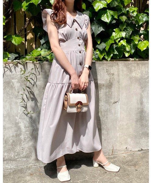 INGNI(イング)の「BIGカラーフリルティアード/ワンピース(ワンピース・レディース・ブラック/グレー系その他・M)」の17枚目の写真