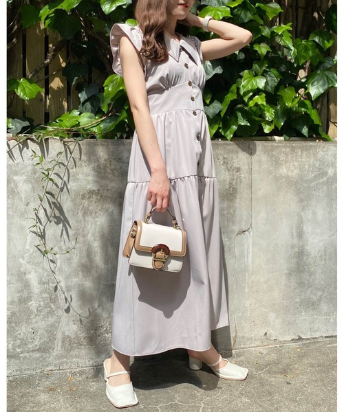 INGNI(イング)の「BIGカラーフリルティアード/ワンピース(ワンピース・レディース・ブラック/グレー系その他・M)」の16枚目の写真