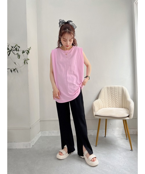 JUMELLE(ジュメロ)の「カジュアルリブパンツ(その他パンツ・レディース・ブラック・FREE)」の6枚目の写真