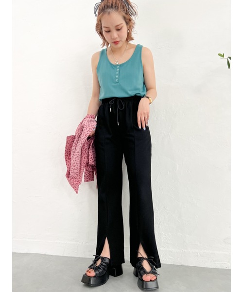 JUMELLE(ジュメロ)の「カジュアルリブパンツ(その他パンツ・レディース・ブラック・FREE)」の10枚目の写真