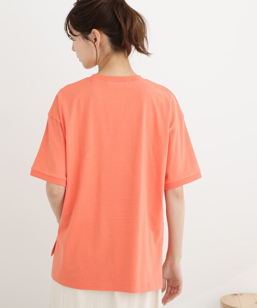 Cutie Blonde（キューティーブロンド）の「◆カレッジBIGロゴTシャツ（Tシャツ/カットソー・レディース・チャコールグレー/オフホワイト/オレンジ/ライトベージュ・02/03）」の7枚目の写真