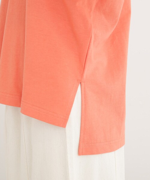 Cutie Blonde（キューティーブロンド）の「◆カレッジBIGロゴTシャツ（Tシャツ/カットソー・レディース・チャコールグレー/オフホワイト/オレンジ/ライトベージュ・02/03）」の10枚目の写真