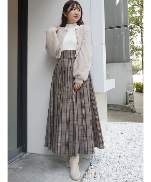 MERCURYDUO（マーキュリーデュオ）の「ミニシャギーロングスリーブニットカーディガン（カーディガン/ボレロ・レディース・アイボリー/ライトブルー/ベージュ/ライトグレー・FREE）」の16枚目の写真