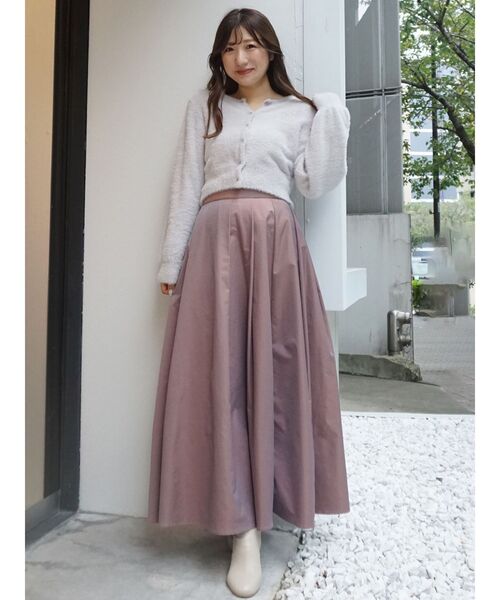 MERCURYDUO（マーキュリーデュオ）の「ミニシャギーロングスリーブニットカーディガン（カーディガン/ボレロ・レディース・アイボリー/ライトブルー/ベージュ/ライトグレー・FREE）」の18枚目の写真