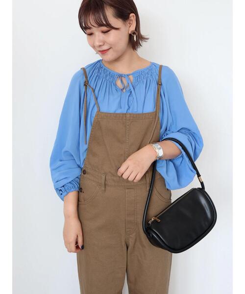 AMERICAN HOLIC（アメリカンホリック）の「レンチングＥＶラグランギャザーブラウス（シャツ/ブラウス・レディース・イエロー/ブルー/ブラック・L/M）」の6枚目の写真