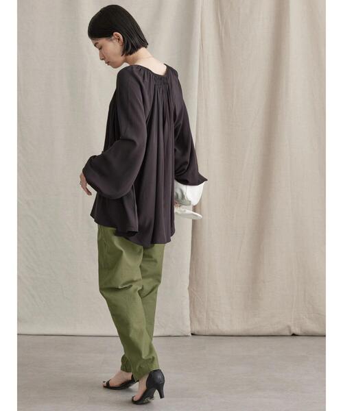 AMERICAN HOLIC（アメリカンホリック）の「レンチングＥＶラグランギャザーブラウス（シャツ/ブラウス・レディース・イエロー/ブルー/ブラック・L/M）」の14枚目の写真