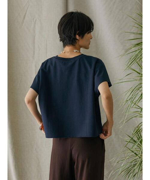 AMERICAN HOLIC(アメリカンホリック)の「フレンチスリーブ裏毛ロゴプルオーバー3(Tシャツ/カットソー・レディース・ネイビー・M/L)」の6枚目の写真