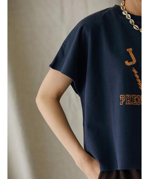 AMERICAN HOLIC(アメリカンホリック)の「フレンチスリーブ裏毛ロゴプルオーバー3(Tシャツ/カットソー・レディース・ネイビー・M/L)」の7枚目の写真