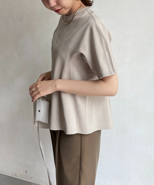 CAPRICIEUX LE'MAGE(カプリシューレマージュ)の「立体フレアTシャツ(Tシャツ/カットソー・レディース・ホワイト/ブラック/ベージュ・FREE)」の7枚目の写真