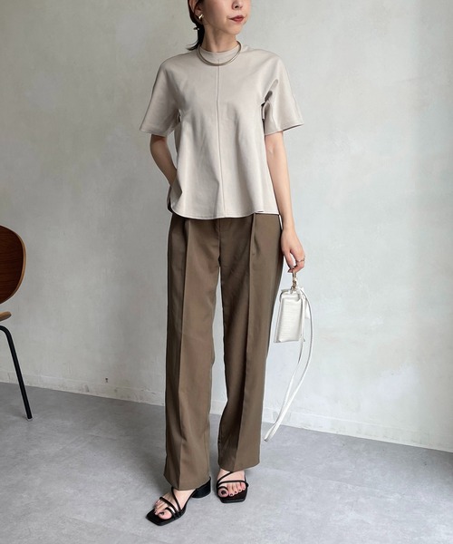 CAPRICIEUX LE'MAGE(カプリシューレマージュ)の「立体フレアTシャツ(Tシャツ/カットソー・レディース・ホワイト/ブラック/ベージュ・FREE)」の10枚目の写真