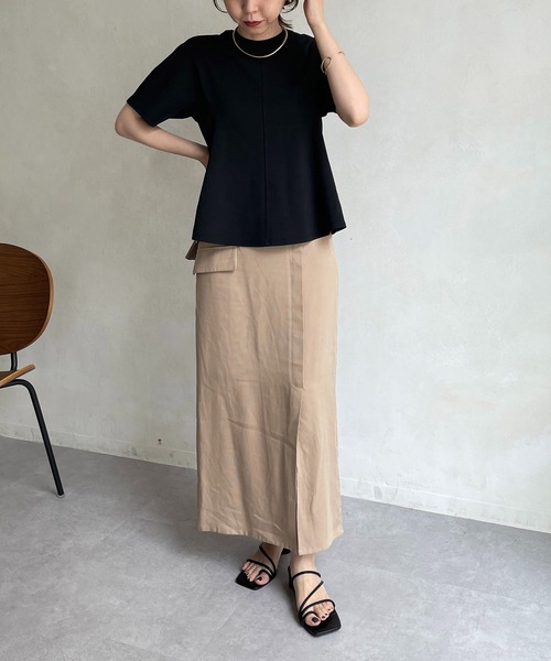 CAPRICIEUX LE'MAGE(カプリシューレマージュ)の「立体フレアTシャツ(Tシャツ/カットソー・レディース・ホワイト/ブラック/ベージュ・FREE)」の17枚目の写真