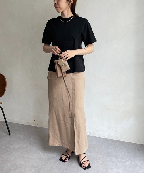 CAPRICIEUX LE'MAGE(カプリシューレマージュ)の「立体フレアTシャツ(Tシャツ/カットソー・レディース・ホワイト/ブラック/ベージュ・FREE)」の18枚目の写真