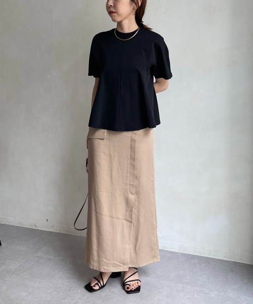 CAPRICIEUX LE'MAGE(カプリシューレマージュ)の「立体フレアTシャツ(Tシャツ/カットソー・レディース・ホワイト/ブラック/ベージュ・FREE)」の20枚目の写真