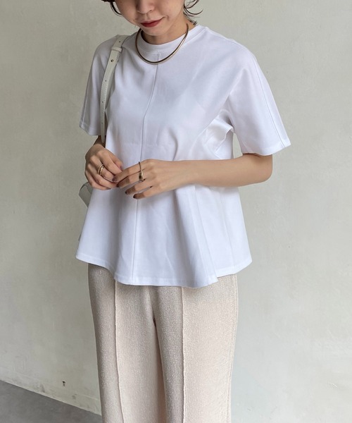 CAPRICIEUX LE'MAGE(カプリシューレマージュ)の「立体フレアTシャツ(Tシャツ/カットソー・レディース・ホワイト/ブラック/ベージュ・FREE)」の21枚目の写真