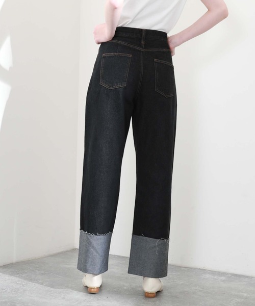 archives（アルシーヴ）の「ロールアップデニムパンツ（デニムパンツ・レディース・ネイビー/ブラック/ブルー・SMALL/MEDIUM）」の13枚目の写真