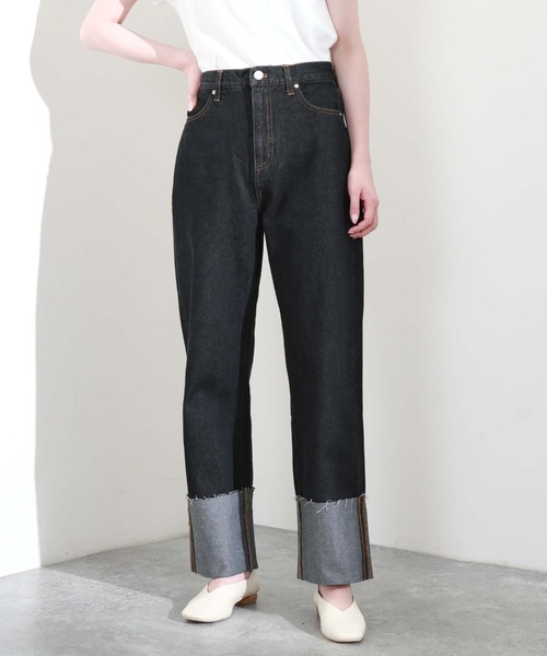 archives（アルシーヴ）の「ロールアップデニムパンツ（デニムパンツ・レディース・ネイビー/ブラック/ブルー・SMALL/MEDIUM）」の14枚目の写真