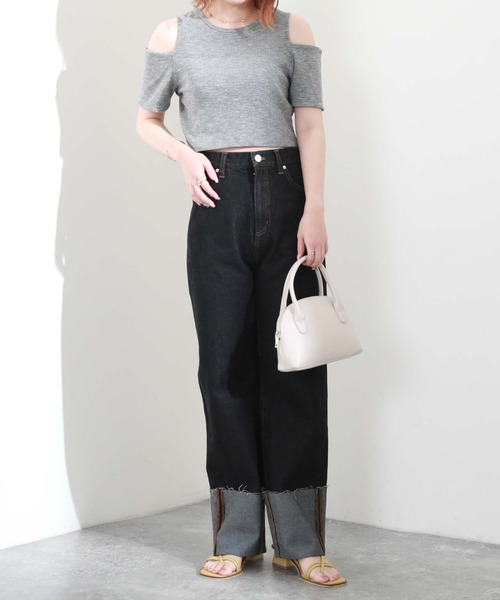 archives（アルシーヴ）の「ロールアップデニムパンツ（デニムパンツ・レディース・ネイビー/ブラック/ブルー・SMALL/MEDIUM）」の9枚目の写真