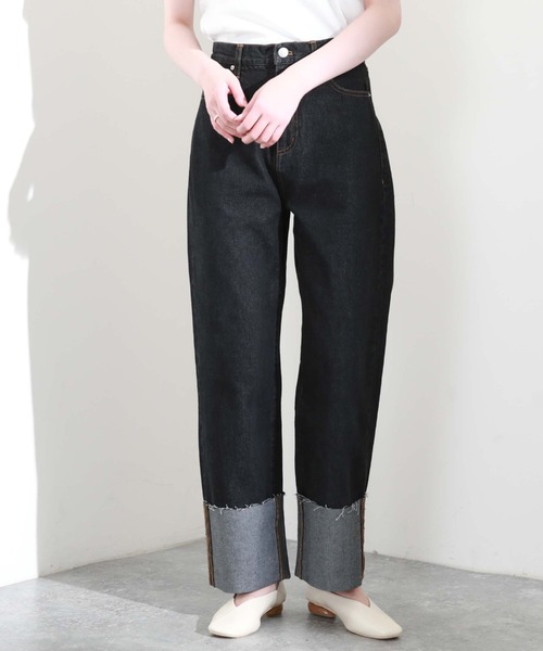 archives（アルシーヴ）の「ロールアップデニムパンツ（デニムパンツ・レディース・ネイビー/ブラック/ブルー・SMALL/MEDIUM）」の15枚目の写真