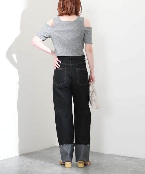 archives（アルシーヴ）の「ロールアップデニムパンツ（デニムパンツ・レディース・ネイビー/ブラック/ブルー・SMALL/MEDIUM）」の8枚目の写真