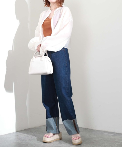 archives（アルシーヴ）の「ロールアップデニムパンツ（デニムパンツ・レディース・ネイビー/ブラック/ブルー・SMALL/MEDIUM）」の16枚目の写真