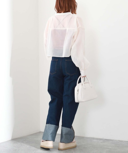 archives（アルシーヴ）の「ロールアップデニムパンツ（デニムパンツ・レディース・ネイビー/ブラック/ブルー・SMALL/MEDIUM）」の19枚目の写真