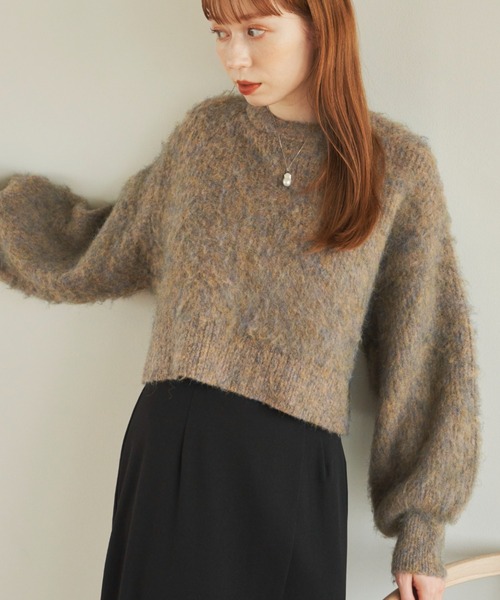 シャギーミックスニット（ニット/セーター）｜hinari（ヒナリ）